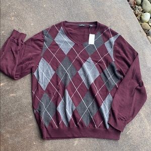 Van Heusen Argyle V Neck Sweater